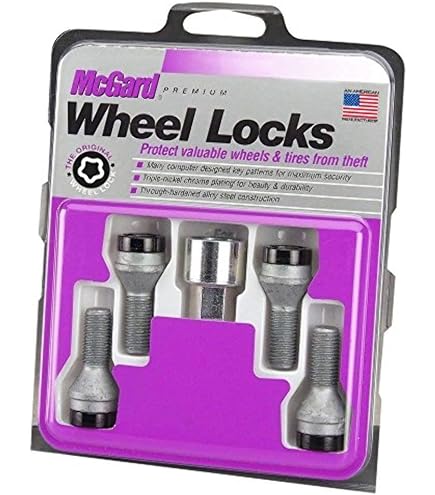 McGard Wheel Locks 24216 M14x1.5 ロックナット Amazon.com: McGard 27226 Chrome Bolt Style Cone Seat Wheel Locks